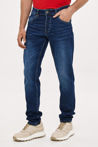 Aνδρικό παντελόνι τζιν Brokers slim fit μπλε ελαστικό denim Brokers casual παντελόνι 26013-401-358