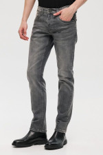 Ανδρικό τζιν Brokers μαύρο washed σε regular fit 26513-207-357