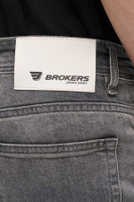 Ανδρικό τζιν Brokers μαύρο washed σε regular fit 26513-207-357