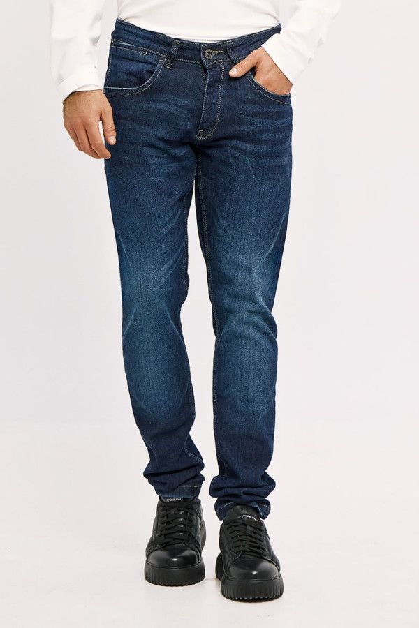Ανδρικό jean παντελόνι Brokers μπλε slim fit 25513-402-365