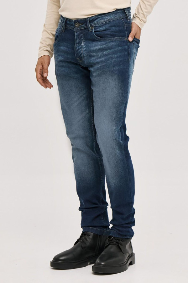 CAMARO ΑΝΔΡΙΚΟ ΠΑΝΤΕΛΟΝΙ JEAN SLIM FIT ΒΑΜΒΑΚΕΡΟ ΜΠΛΕ 25523-453-365