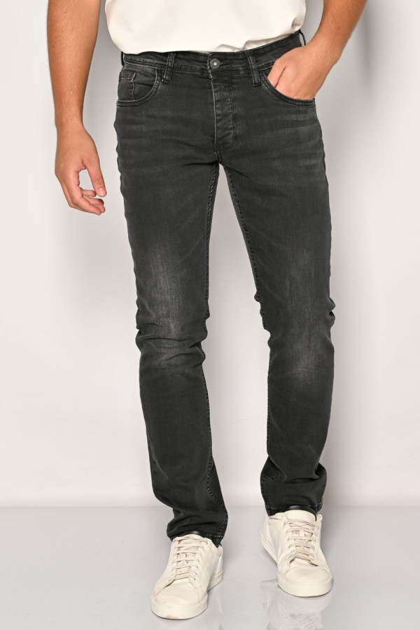 CAMARO ΑΝΔΡΙΚΟ ΠΑΝΤΕΛΟΝΙ JEAN ΒΑΜΒΑΚΕΡΟ REGULAR FIT ΜΑΥΡΟ 24523-255-360