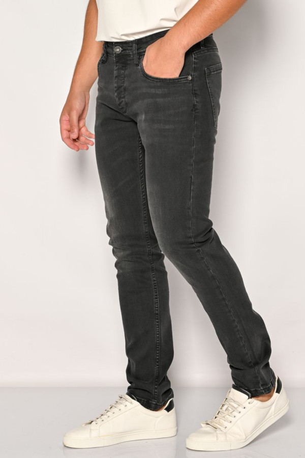 CAMARO ΑΝΔΡΙΚΟ ΠΑΝΤΕΛΟΝΙ JEAN ΒΑΜΒΑΚΕΡΟ REGULAR FIT ΜΑΥΡΟ 24523-255-360