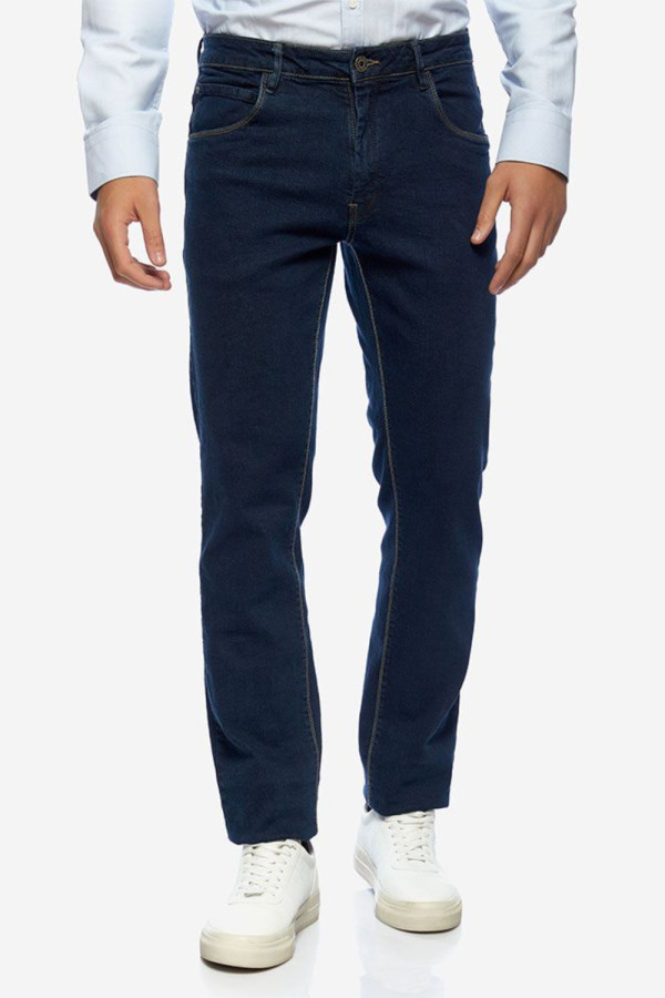 Ανδρικό τζιν Sogo μπλε βαμβακερό ελαστικό classic fit 26533-094-354