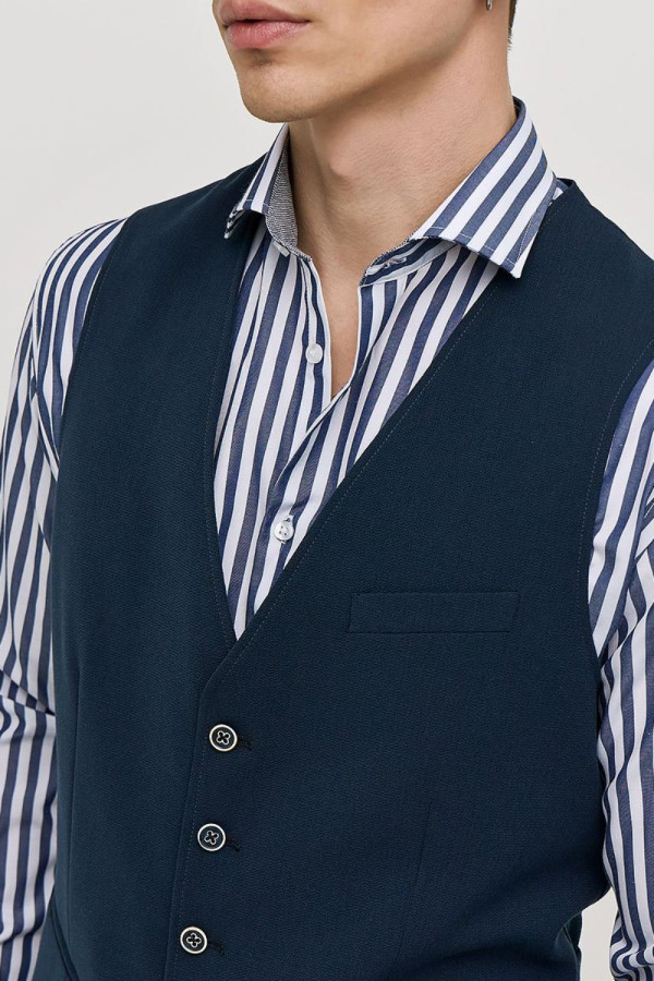 SOGO ΑΝΔΡΙΚΟ ΓΙΛΕΚΟ ΣΑΚΑΚΙΟΥ SLIM FIT ΜΠΛΕ 25031-092-174