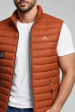 Ανδρικό αμάνικο μπουφάν Sogo κεραμιδί puffer 21004-0012