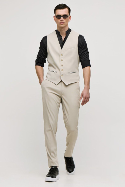 SOGO ΑΝΔΡΙΚΟ ΓΙΛΕΚΟ SLIM FIT ΜΠΕΖ 25031-092-498