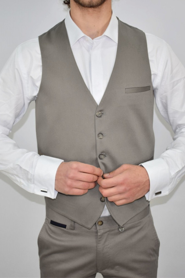 SOGO ΑΝΔΡΙΚΟ ΓΙΛΕΚΟ REGULAR FIT ΓΚΡΙ ΑΝΟΙΚΤΟ 23031-051-78