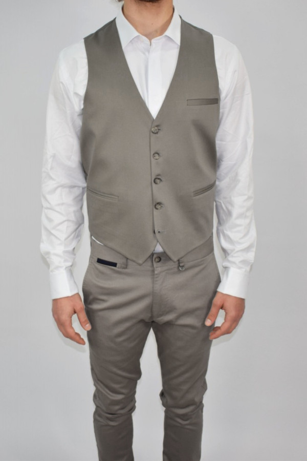 SOGO ΑΝΔΡΙΚΟ ΓΙΛΕΚΟ REGULAR FIT ΓΚΡΙ ΑΝΟΙΚΤΟ 23031-051-78