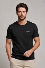 Ανδρικό μαύρο t-shirt Brokers βαμβακερό 26017-100-751