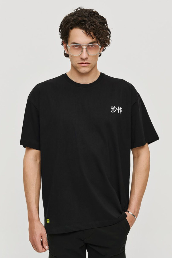 CAMARO ΑΝΔΡΙΚΟ T-SHIRT LOOSE FIT ΜΕ ΤΥΠΩΜΑ ΣΤΗ ΠΛΑΤΗ ΜΑΥΡΟ 25027-376-752