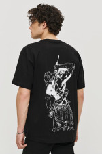 CAMARO ΑΝΔΡΙΚΟ T-SHIRT LOOSE FIT ΜΕ ΤΥΠΩΜΑ ΣΤΗ ΠΛΑΤΗ ΜΑΥΡΟ 25027-376-752