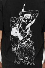 CAMARO ΑΝΔΡΙΚΟ T-SHIRT LOOSE FIT ΜΕ ΤΥΠΩΜΑ ΣΤΗ ΠΛΑΤΗ ΜΑΥΡΟ 25027-376-752