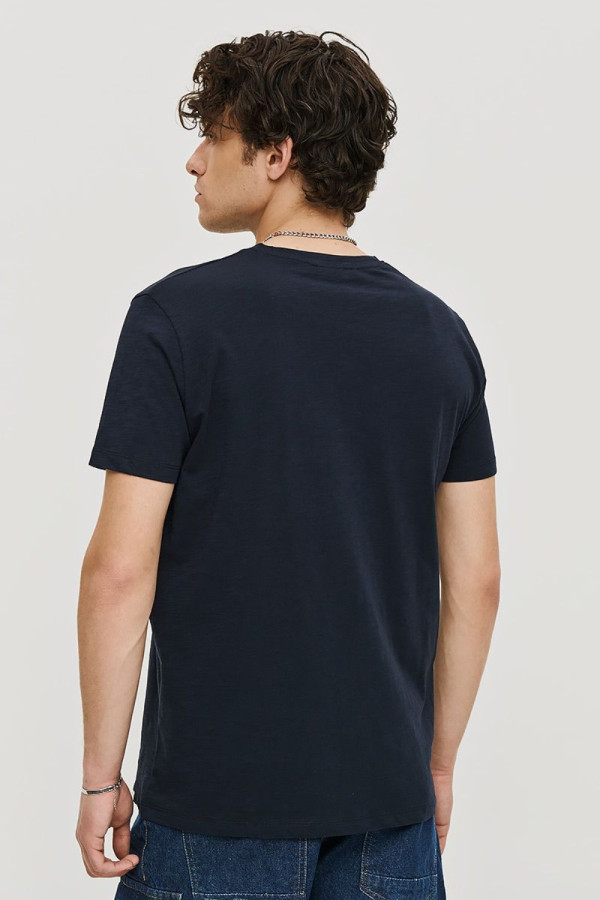 CAMARO ΑΝΔΡΙΚΟ T-SHIRT ΒΑΜΒΑΚΕΡΟ ΜΕ ΤΥΠΩΜΑ ΜΠΛΕ 25027-175-754