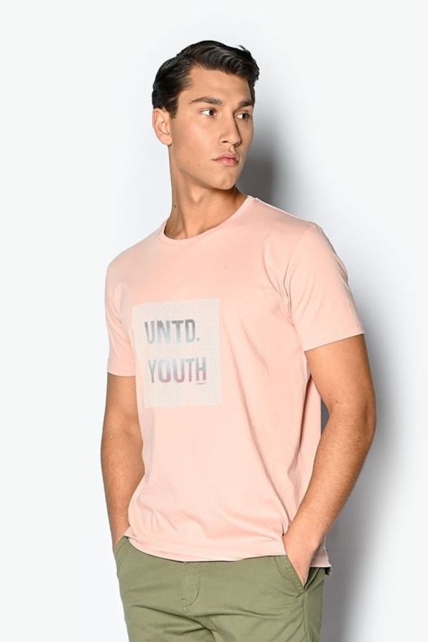 CAMARO ΑΝΔΡΙΚΗ ΜΠΛΟΥΖΑ T-SHIRT ΜΕ ΤΥΠΩΜΑ PINK 23027-163-01