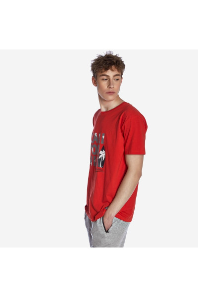 CAMARO ΑΝΔΡΙΚΟ T-SHIRT ΜΕ ΤΥΠΩΜΑ "CALIFORNIA" ΚΟΚΚΙΝΟ 22001-923-01