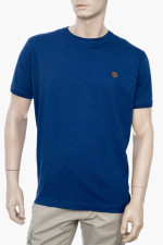 VISCONTI ΑΝΔΡΙΚO ΒΑΜΒΑΚΕΡΟ T-SHIRT ΜΟΝΟΧΡΩΜΟ ΜΠΛΕ 2811-1