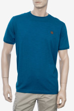 VISCONTI ΑΝΔΡΙΚO ΒΑΜΒΑΚΕΡΟ T-SHIRT ΜΟΝΟΧΡΩΜΟ ΠΕΤΡΟΛ 2811-7