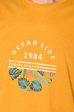 CAMARO ΑΝΔΡΙΚΟ T-SHIRT ΒΑΜΒΑΚΕΡΟ ΜΕ ΤΥΠΩΜΑ ΚΙΤΡΙΝΟ 24027-148-751