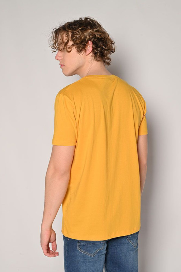 CAMARO ΑΝΔΡΙΚΟ T-SHIRT ΒΑΜΒΑΚΕΡΟ ΜΕ ΤΥΠΩΜΑ ΚΙΤΡΙΝΟ 24027-148-751