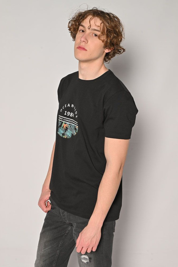 CAMARO ΑΝΔΡΙΚΟ T-SHIRT ΒΑΜΒΑΚΕΡΟ ΜΕ ΤΥΠΩΜΑ ΜΑΥΡΟ 24027-148-751