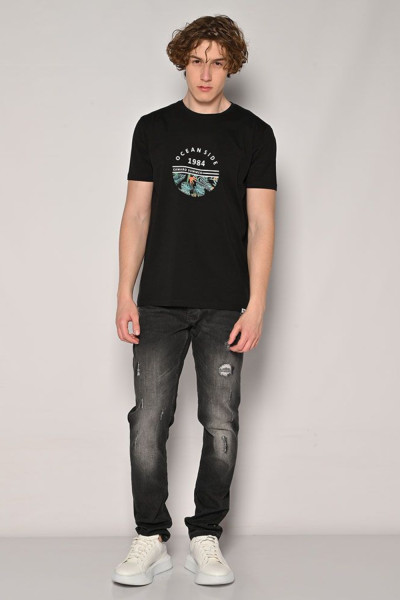 CAMARO ΑΝΔΡΙΚΟ T-SHIRT ΒΑΜΒΑΚΕΡΟ ΜΕ ΤΥΠΩΜΑ ΜΑΥΡΟ 24027-148-751
