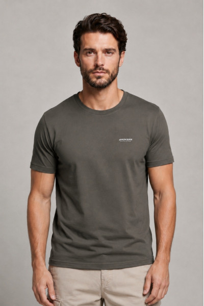 Ανδρικό χακί t-shirt Brokers βαμβακερό 26017-100-751