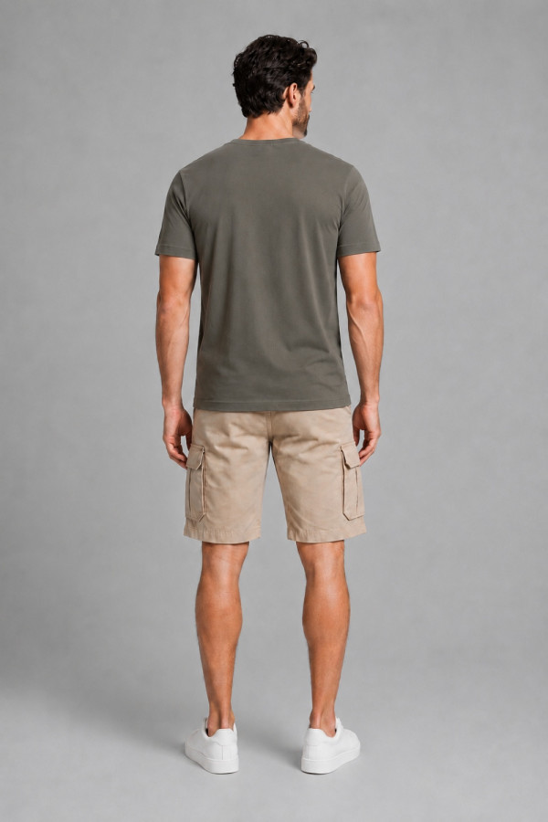Ανδρικό χακί t-shirt Brokers βαμβακερό 26017-100-751