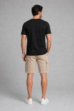 Ανδρικό μαύρο t-shirt Brokers βαμβακερό 26017-100-751