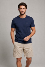 Ανδρικό navy blue t-shirt Brokers βαμβακερό 26017-100-751