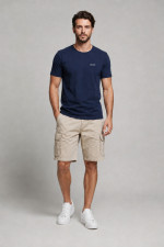 Ανδρικό navy blue t-shirt Brokers βαμβακερό 26017-100-751