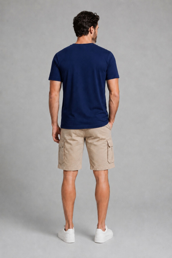 Ανδρικό navy blue t-shirt Brokers βαμβακερό 26017-100-751