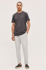 Ανδρικό T-shirt Brokers γκρι με κουμπιά και henley λαιμόκοψη 26017-101-751 Ανδρικό T-shirt Brokers γκρι με κουμπιά και henley λαιμόκοψη 26017-101-751