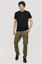Ανδρικό T-shirt Brokers μαύρο με κουμπιά και henley λαιμόκοψη 26017-101-751 Ανδρικό T-shirt Brokers μαύρο με κουμπιά και henley λαιμόκοψη 26017-101-751