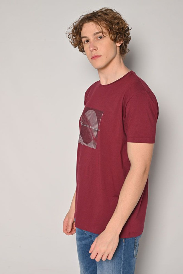 CAMARO ΑΝΔΡΙΚΟ T-SHIRT ΒΑΜΒΑΚΕΡΟ ΜΕ ΤΥΠΩΜΑ ΜΠΟΡΝΤΟ 24017-106-751