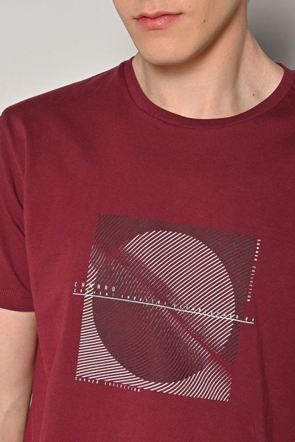 CAMARO ΑΝΔΡΙΚΟ T-SHIRT ΒΑΜΒΑΚΕΡΟ ΜΕ ΤΥΠΩΜΑ ΜΠΟΡΝΤΟ 24017-106-751
