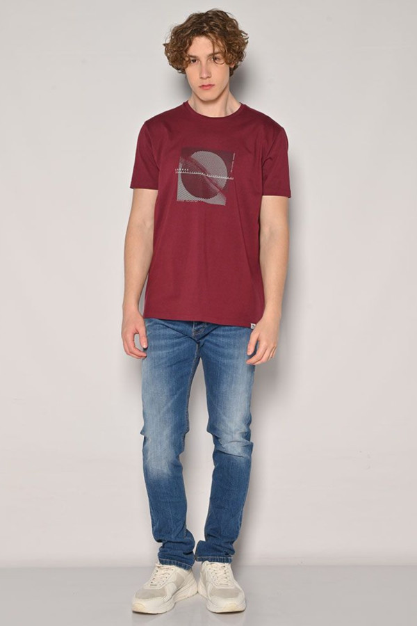 CAMARO ΑΝΔΡΙΚΟ T-SHIRT ΒΑΜΒΑΚΕΡΟ ΜΕ ΤΥΠΩΜΑ ΜΠΟΡΝΤΟ 24017-106-751
