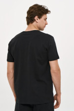 Ανδρικό t-shirt Brokers μαύρο με ανάγλυφο 3D τύπωμα 26017-107-751