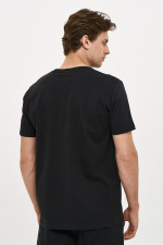 Ανδρικό t-shirt Brokers μαύρο με τύπωμα βαμβακερό 26017-107-751