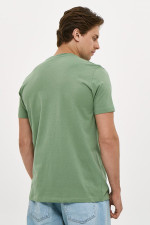 Ανδρικό T-shirt Brokers πράσινο με print βαμβακερό κοντομάνικο 26017-113-751