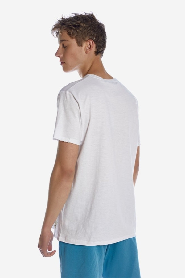 CAMARO ΑΝΔΡΙΚΗ ΜΠΛΟΥΖΑ T-SHIRT ΜΕ ΣΤΑΜΠΑ ΒΑΜΒΑΚΕΡΗ ΛΕΥΚΟ 22001-930-04