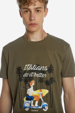 CAMARO ΑΝΔΡΙΚΗ ΜΠΛΟΥΖΑ T-SHIRT ΜΕ ΣΤΑΜΠΑ ΒΑΜΒΑΚΕΡΗ ΧΑΚΙ 22001-930-04