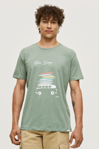 CAMARO ΑΝΔΡΙΚΟ T-SHIRT ΒΑΜΒΑΚΕΡΟ ΜΕ ΤΥΠΩΜΑ MINT 25027-153-751