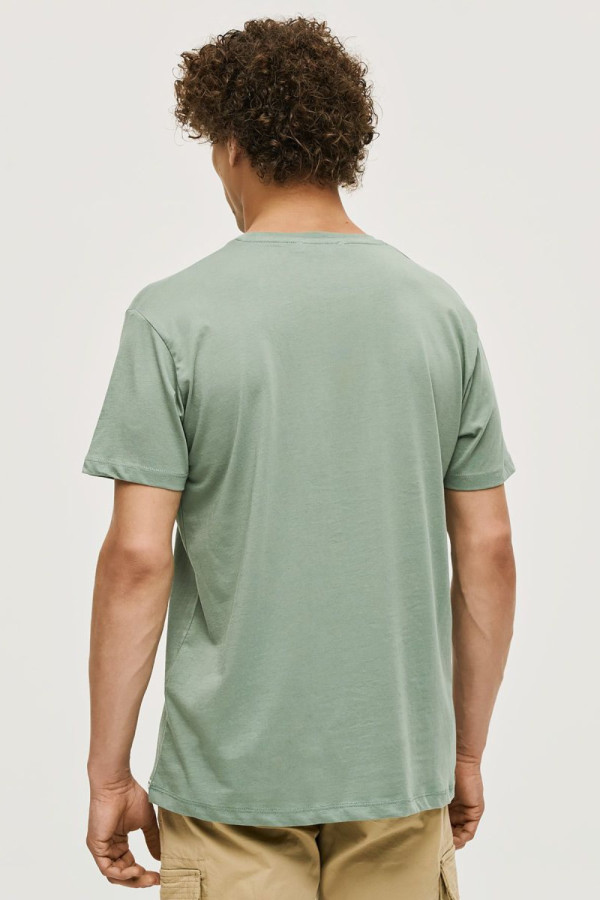 CAMARO ΑΝΔΡΙΚΟ T-SHIRT ΒΑΜΒΑΚΕΡΟ ΜΕ ΤΥΠΩΜΑ MINT 25027-153-751