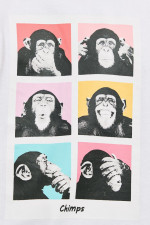 CAMARO T-SHIRT ΒΑΜΒΑΚΕΡΟ POP ART ΤΥΠΩΜΑ ΛΕΥΚΟ  25027-154-751