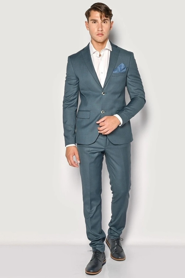 SOGO ΑΝΔΡΙΚΟ ΚΟΣΤΟΥΜΙ SLIM FIT ΠΕΤΡΟΛ 23032-501-57