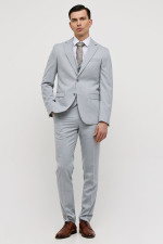 SOGO ΑΝΔΡΙΚΟ ΚΟΣΤΟΥΜΙ ΜΕ ΓΙΛΕΚΟ SLIM FIT ΜΕ ΜΙΚΡΟΣΧΕΔΙΟ ΓΚΡΙ 25032-701-292