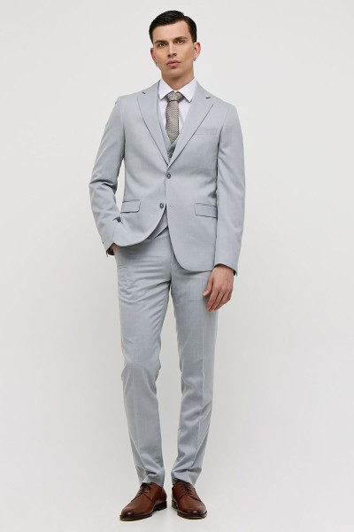 SOGO ΑΝΔΡΙΚΟ ΚΟΣΤΟΥΜΙ ΜΕ ΓΙΛΕΚΟ SLIM FIT ΜΕ ΜΙΚΡΟΣΧΕΔΙΟ ΓΚΡΙ 25032-701-292