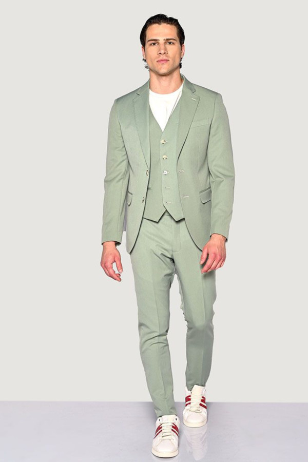 SOGO ΑΝΔΡΙΚΟ ΚΟΣΤΟΥΜΙ ΜΕ ΓΙΛΕΚΟ SLIM FIT MINT 24032-702-271