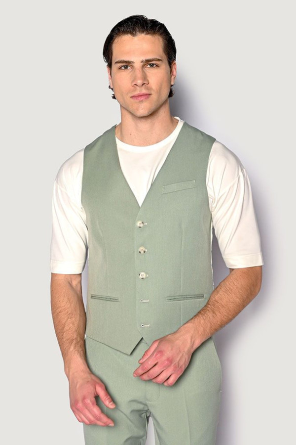 SOGO ΑΝΔΡΙΚΟ ΚΟΣΤΟΥΜΙ ΜΕ ΓΙΛΕΚΟ SLIM FIT MINT 24032-702-271